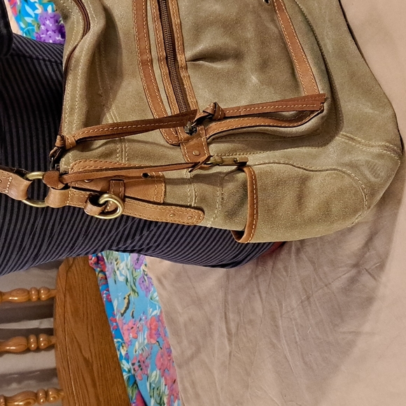 Fossil suede/leather bag - Picture 2 of 14